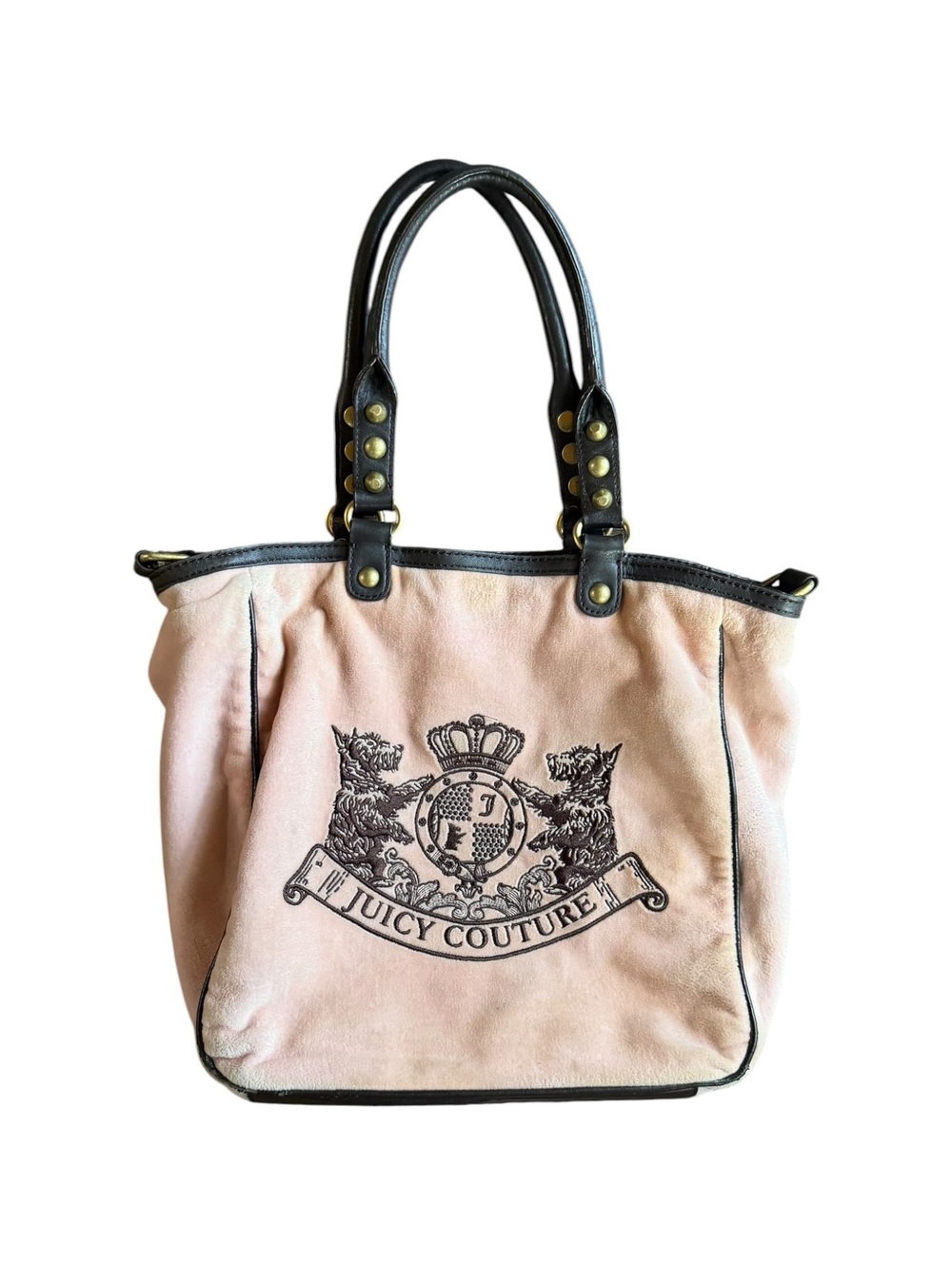 Juicy Couture Vintage Pink Velour Tote Bag